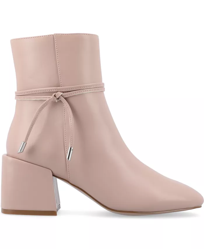 Женские ботильоны Beverley на устойчивом каблуке Journee Collection, розовый — фото 2