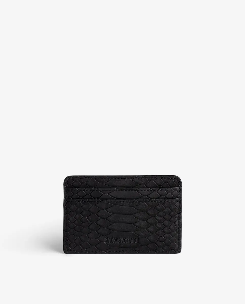 

Женский кожаный кошелек для карт ZV Pass черный Zadig & Voltaire