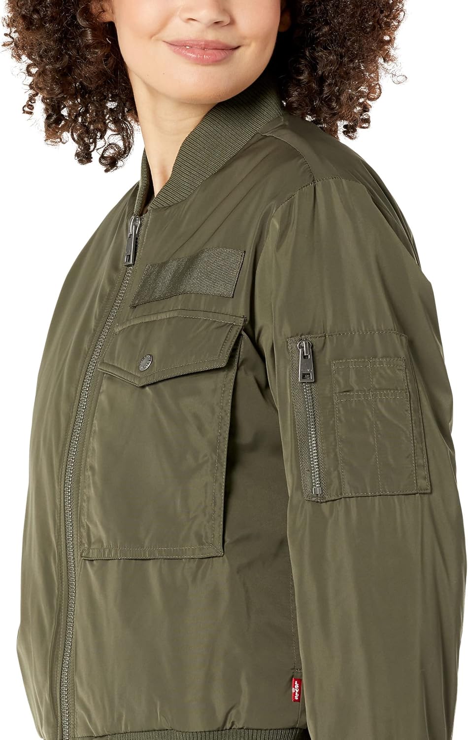 Levi's Женская утилитарная куртка-бомбер, Army Green — фото 3
