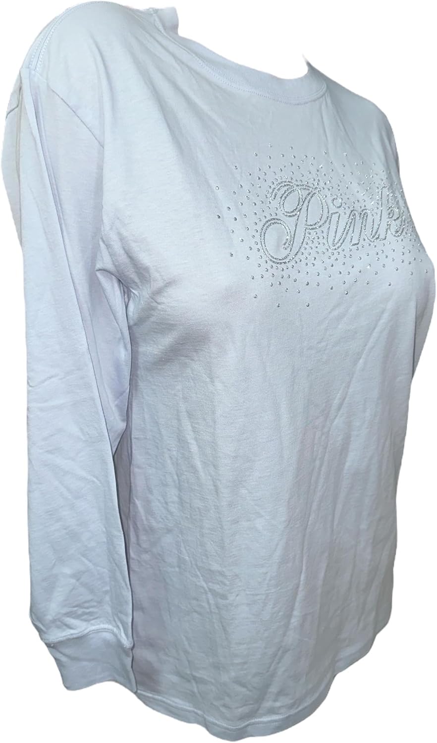 Футболка Victoria's Secret Pink Campus из хлопка с длинными рукавами, цвет: синий, новинка, Blue Bling — фото 3