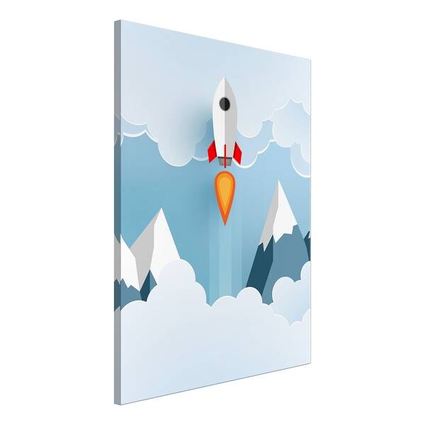 

Фреска Artgeist Rocket in the Clouds, синий