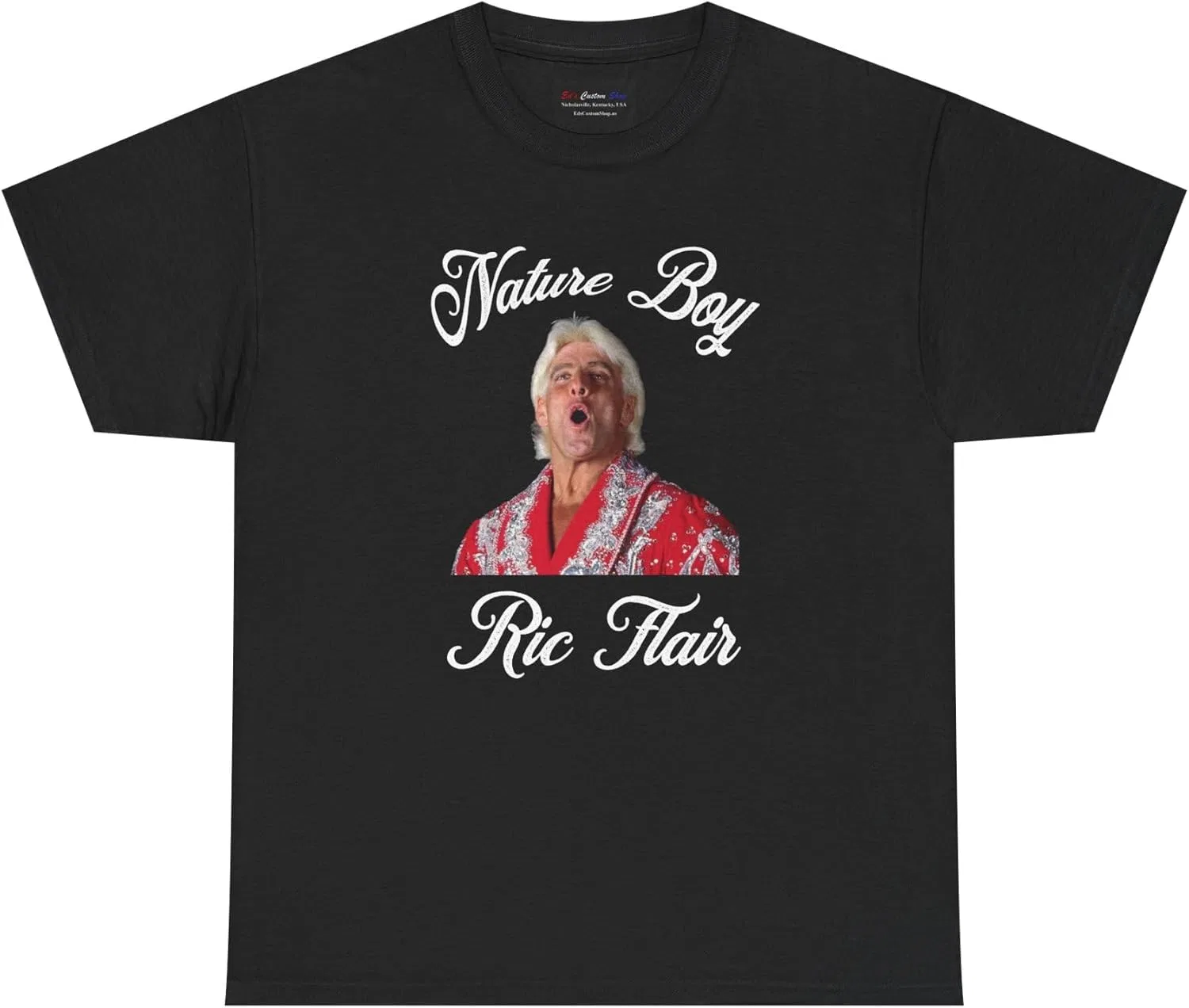 Футболка унисекс Nature Boy RIC Flair из плотного хлопка - винтажная футболка для рестлинга