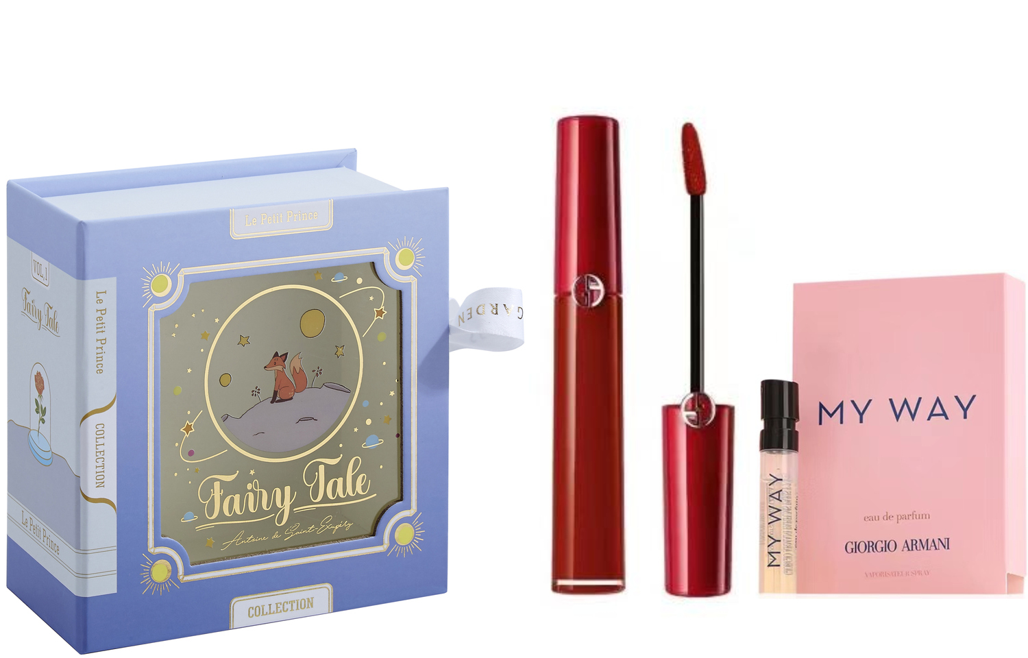 Подарочный набор Giorgio Armani: помада Lip Maestro 415 Formal + парфюмерная вода My Way, 1,5 мл — фото 3