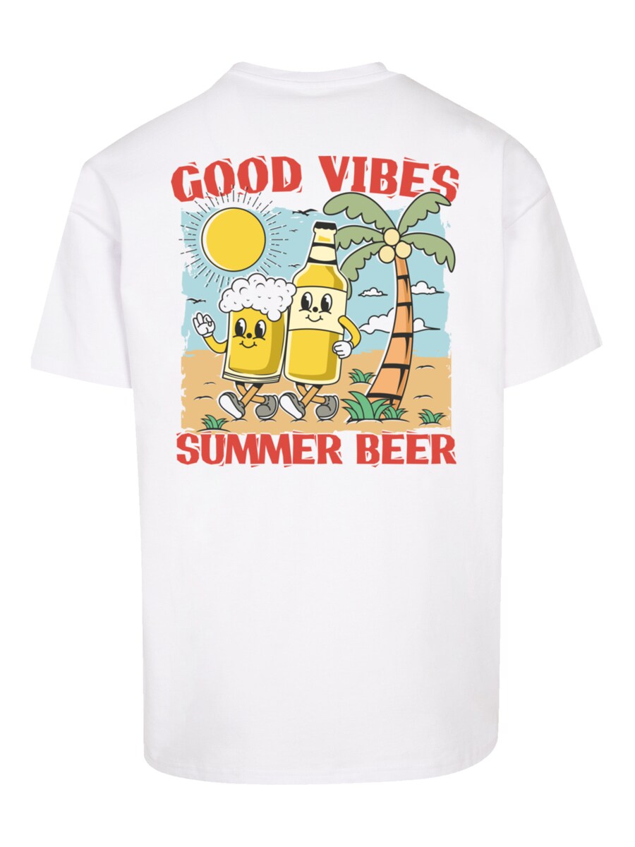 

Рубашка F4NT4STIC Summer Time Vintage Beer Cartoon, белый