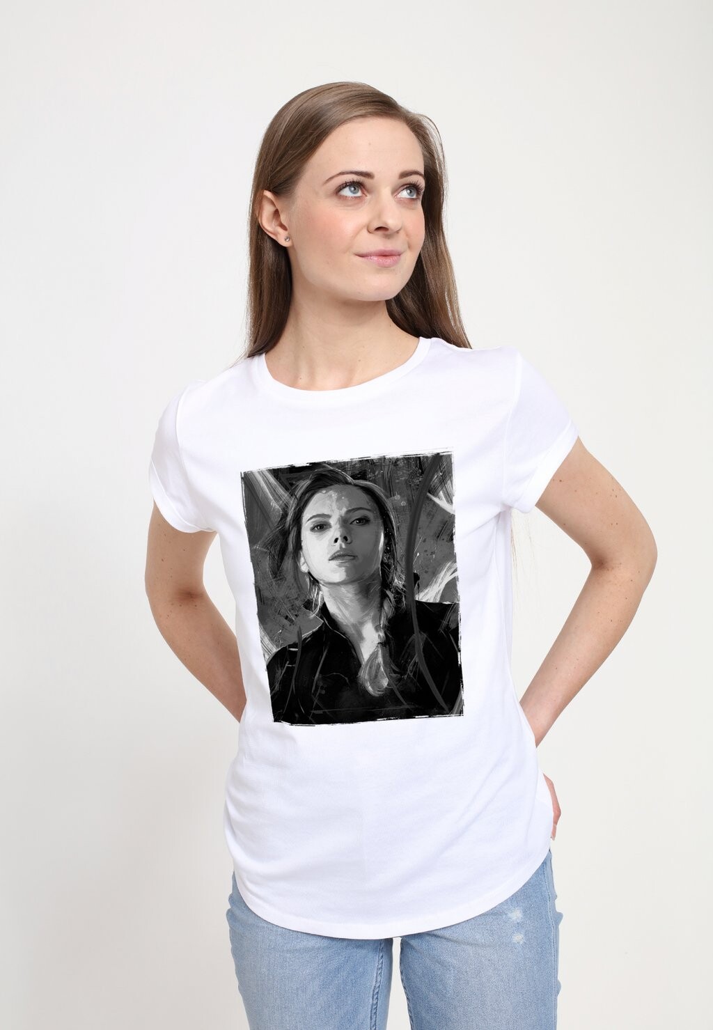 

Футболка с принтом AVENGERS: ENDGAME WIDOW DARKEN Henry Tiger, белый