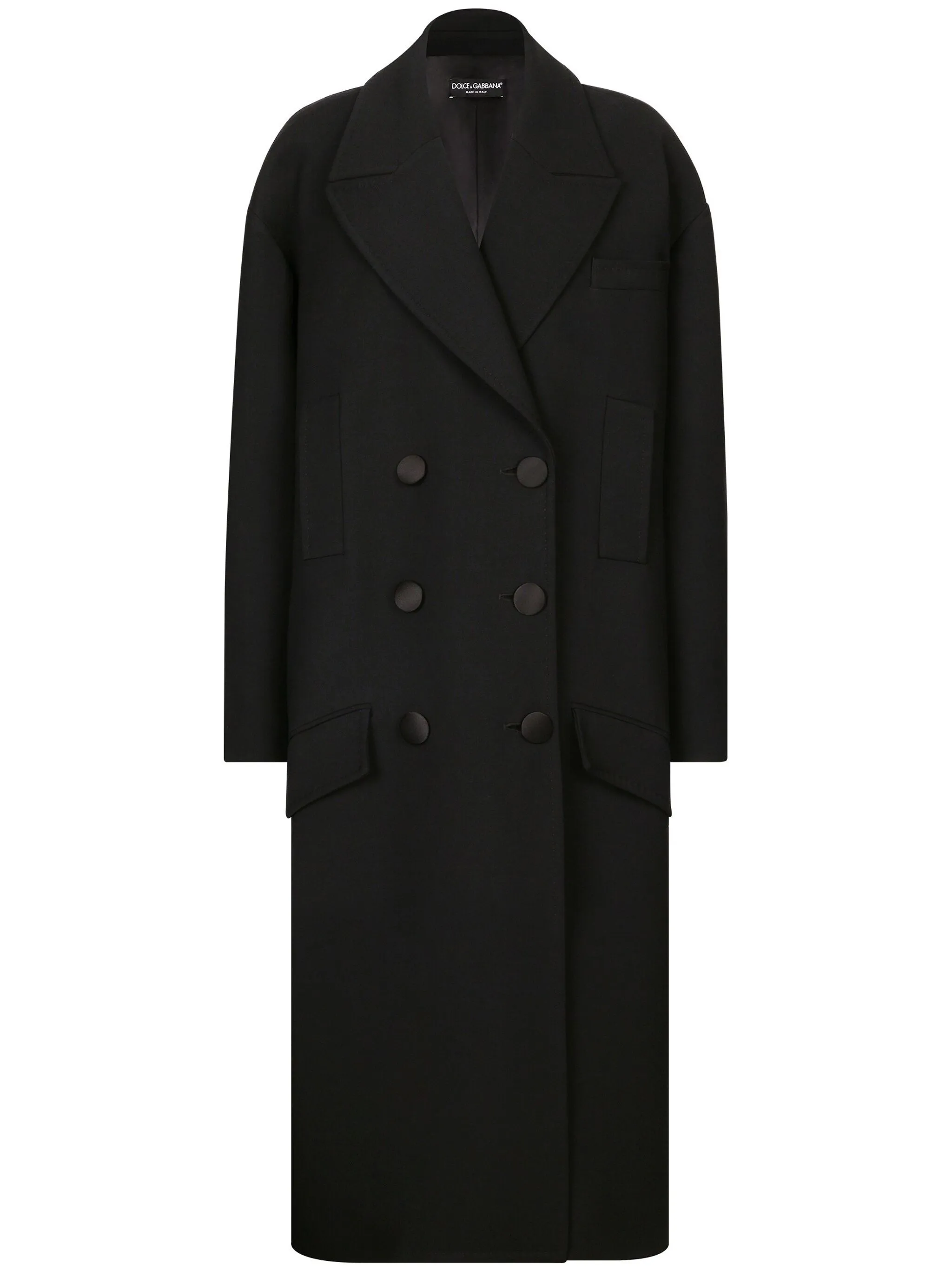 

Двубортное пальто макси Dolce & Gabbana, черный