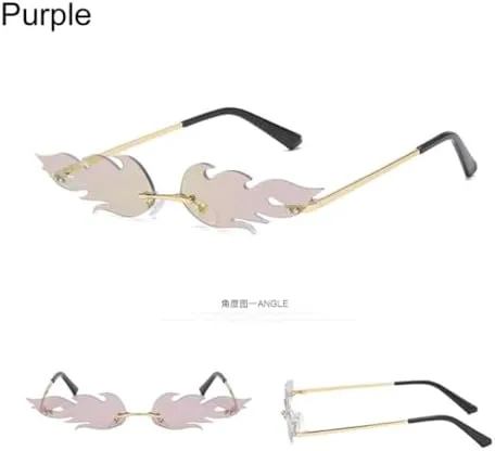 

1 шт. Модные солнцезащитные очки без оправы для женщин и мужчин, защита от УФ-излучения UV400, стильный винтажный уличный дизайн, узкие очки MTZJH, B-purple