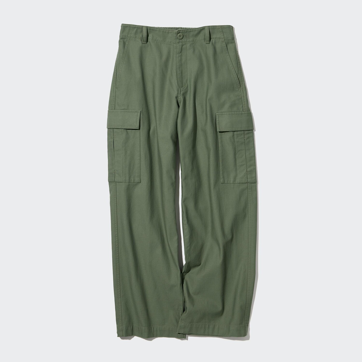 

Брюки-карго UNIQLO прямые, зеленый