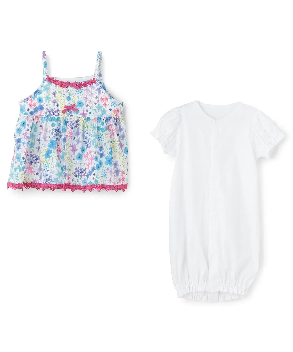 Туника + полурукав комбинезон 2WAY Resort Floral ANNA SUI mini белый — фото 3