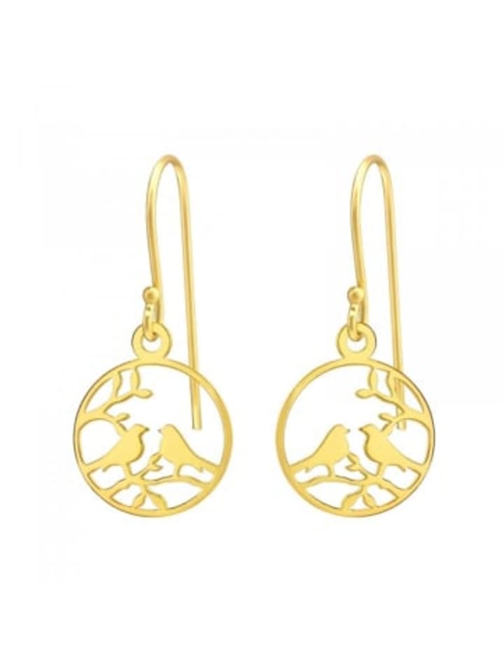 

Alexander York Серьги в виде птиц из золота, изготовлены из серебра 925 пробы, комплект из двух золотых элементов