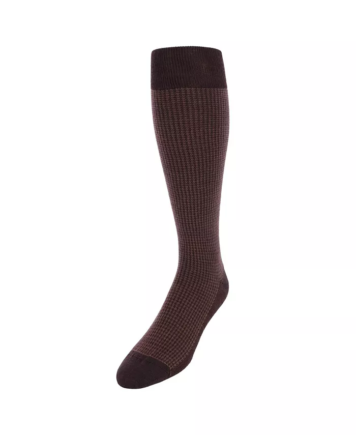

Мужские носки Charlie Over The Calf в клетку houndstooth из мериносовой шерсти TRAFALGAR, коричневый