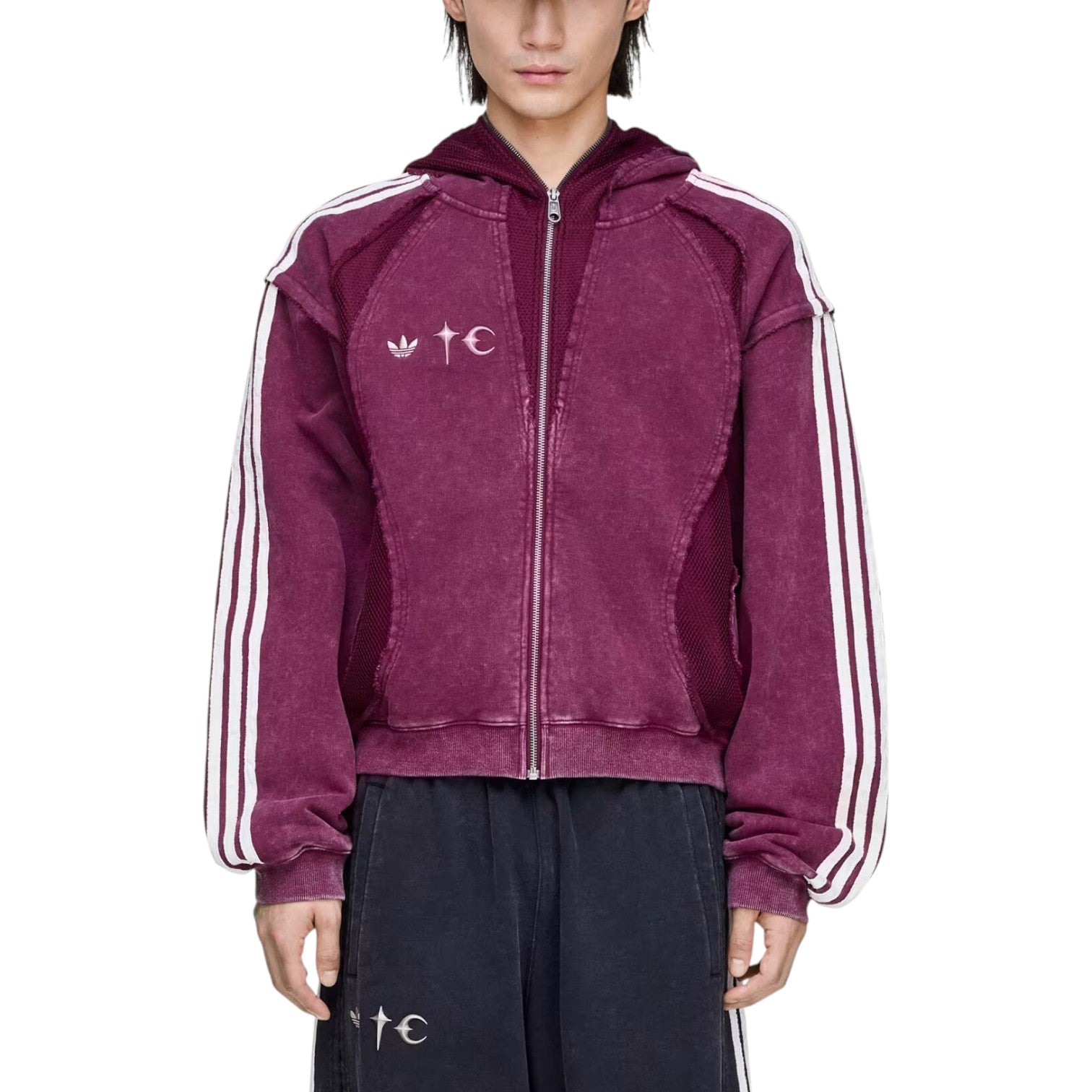 Куртка с капюшоном Adidas x THUG CLUB TEAMGEIST «Maroon» — фото 3