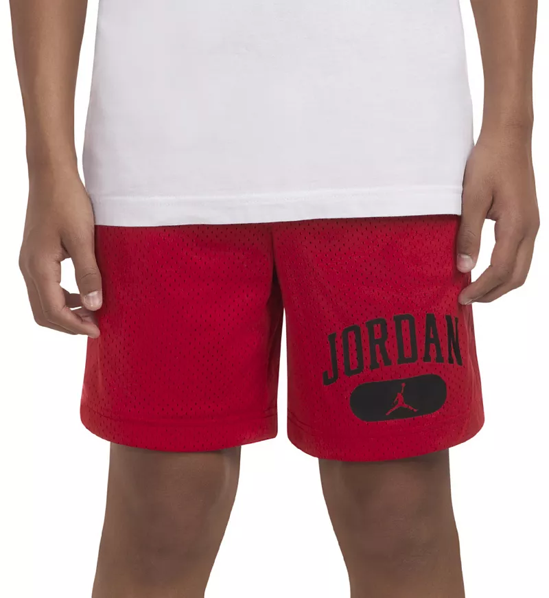 

Детские шорты из полиэтилена с сеткой Jordan, цвет Gym Red