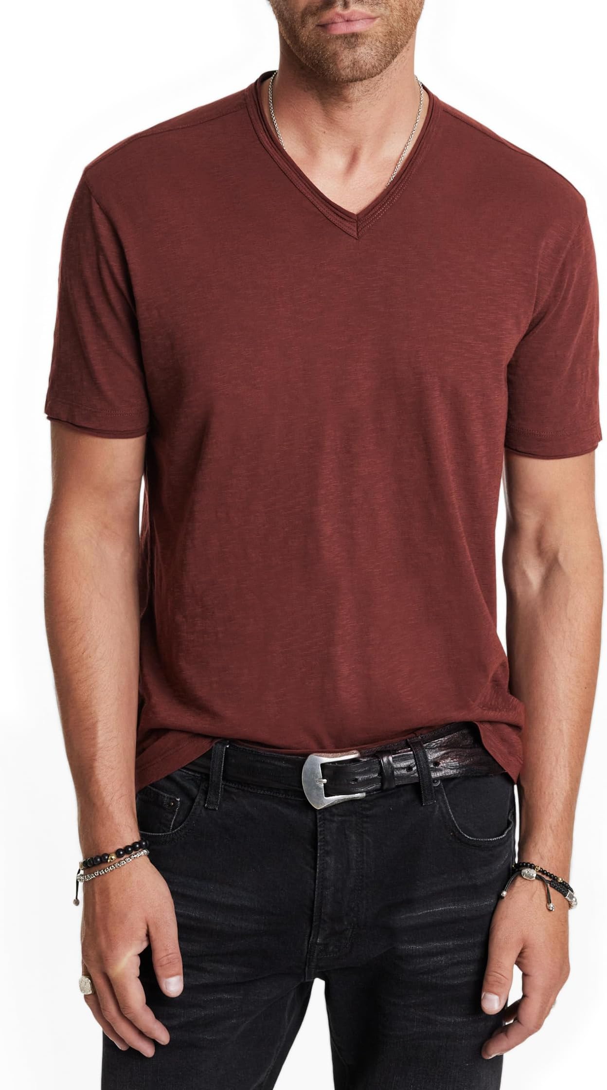 

Футболка John Varvatos Miles V Neck Tee, Pruce