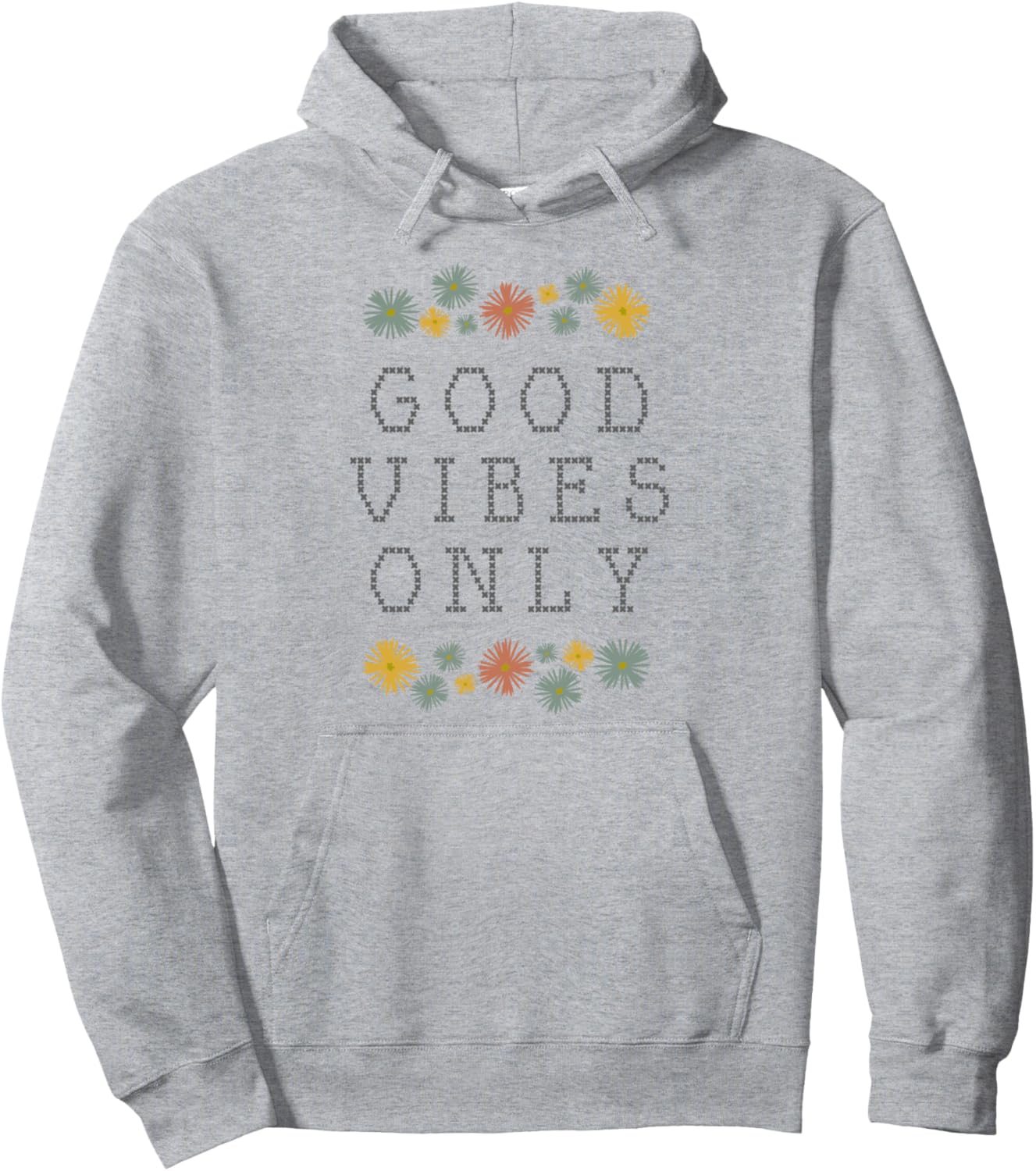 

Худи с цветным принтом «Только позитивные эмоции» (Good Vibes Only Stitch Pattern Colored Flowers Hoodie), серое Trendy Apparel, Серый, Худи с цветным принтом «Только позитивные эмоции» (Good Vibes Only Stitch Pattern Colored Flowers Hoodie), серое Trendy