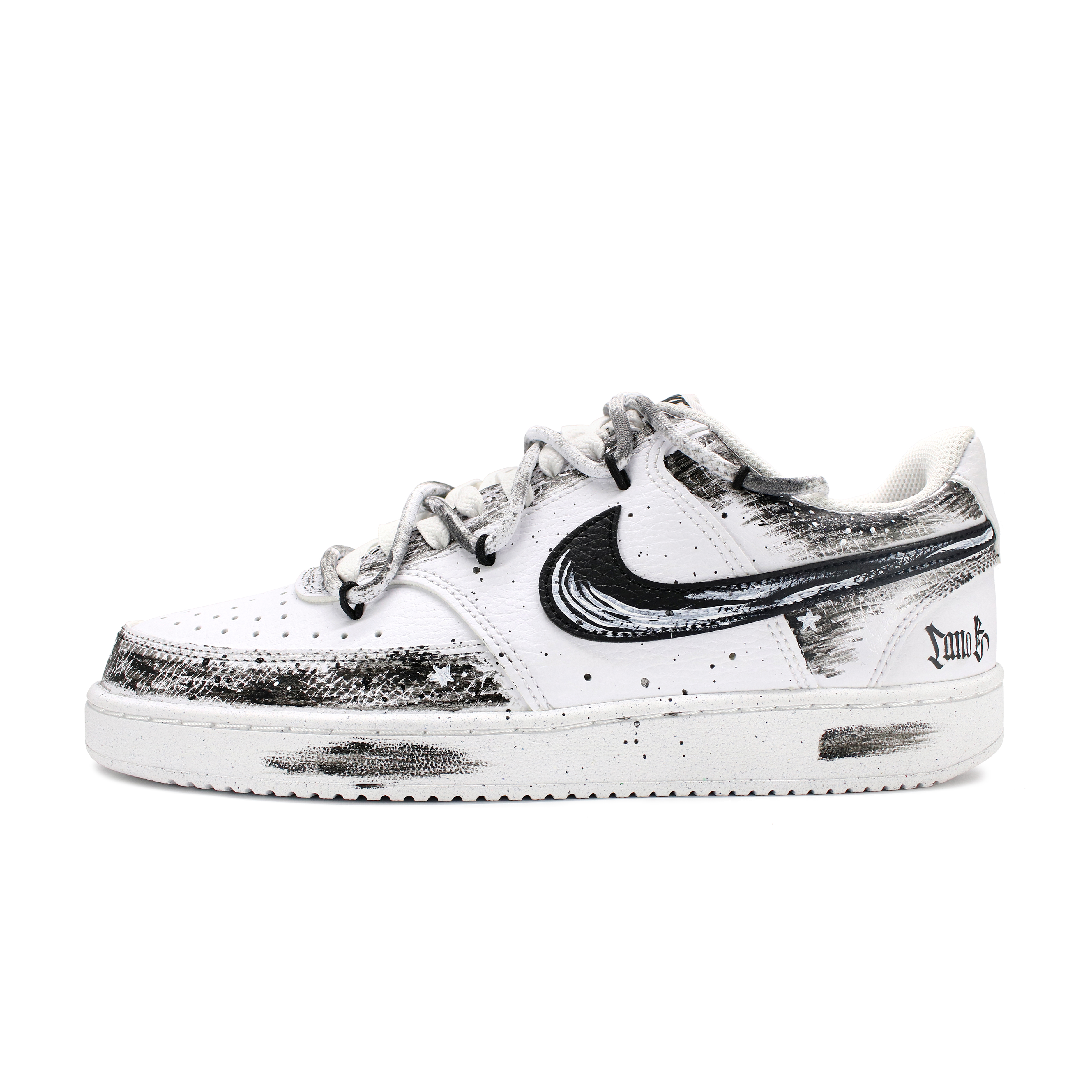 

Nike Кроссовки Court Vision 1 с низким верхом, противоскользящие, износостойкие, мужские, черно-белые