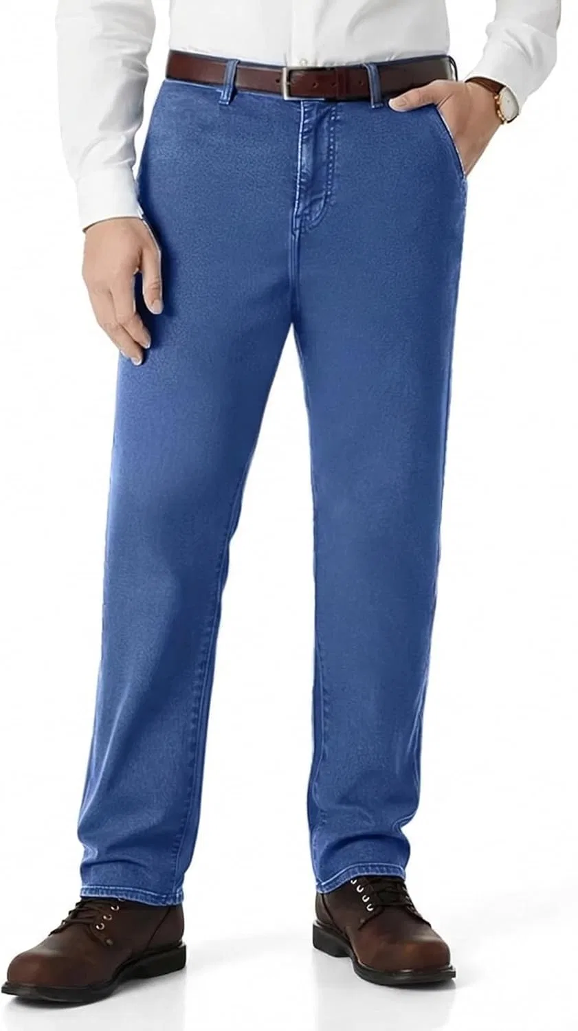 Джинсы прямые slim fit, синие