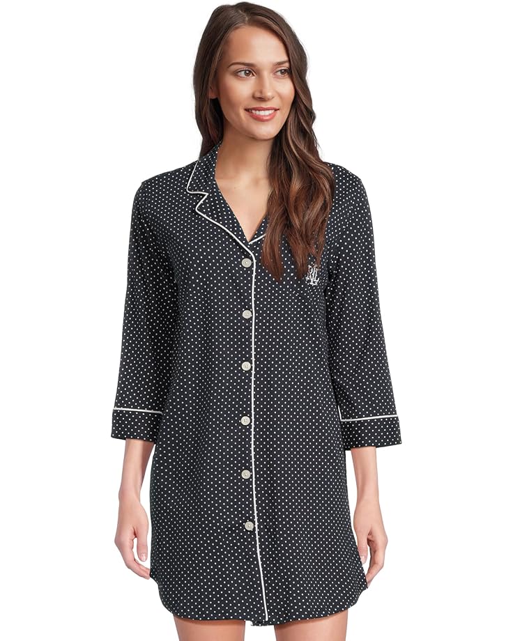 

Женская пижама Lauren Ralph Lauren Essentials Bingham Knits, Navy Polka Dot
