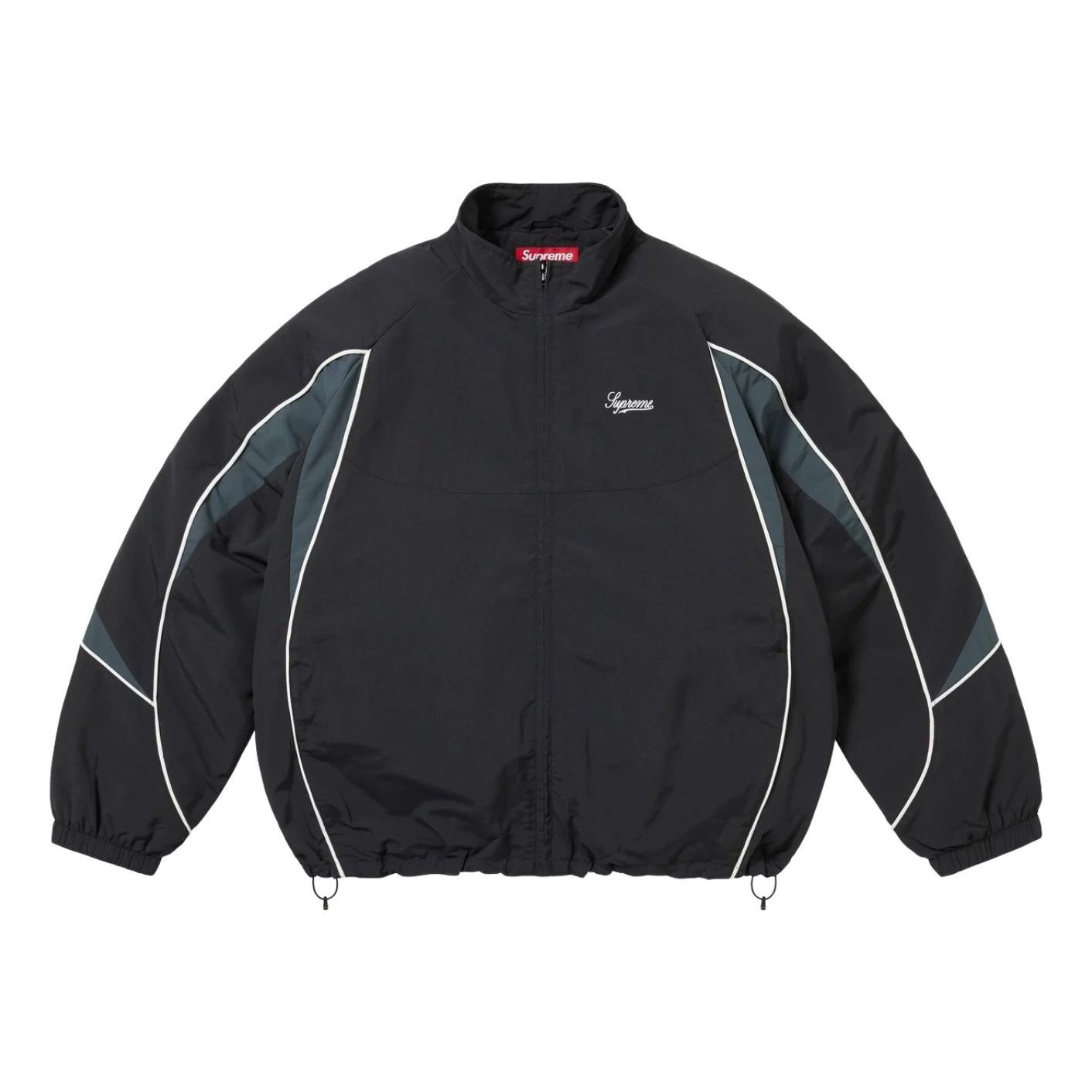 

Спортивная куртка Supreme FW25 с контрастной окантовкой, черная