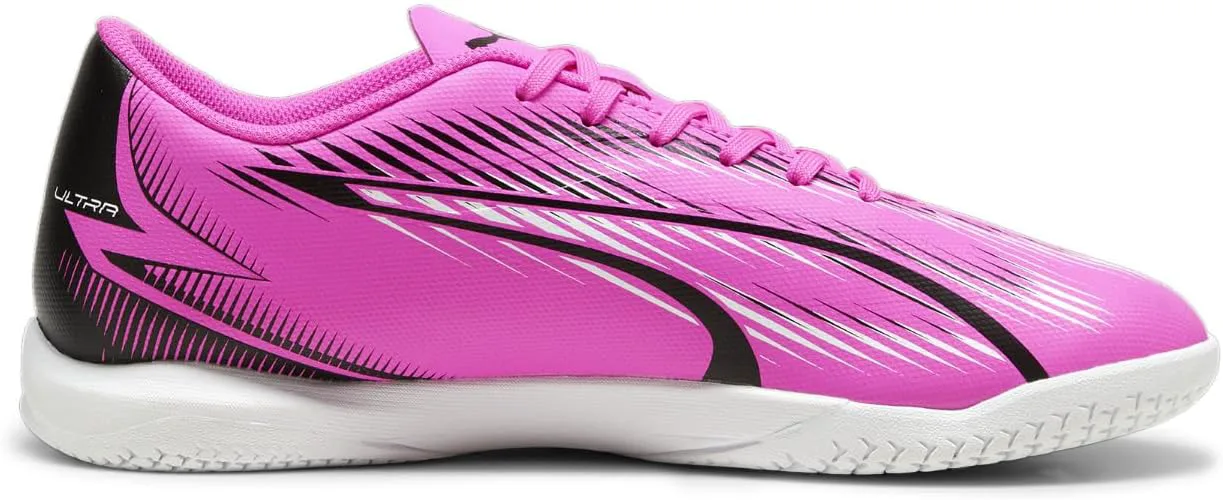 Мужские футбольные кроссовки Puma Ultra Play для игры в помещении, розовый/белый/черный — фото 3