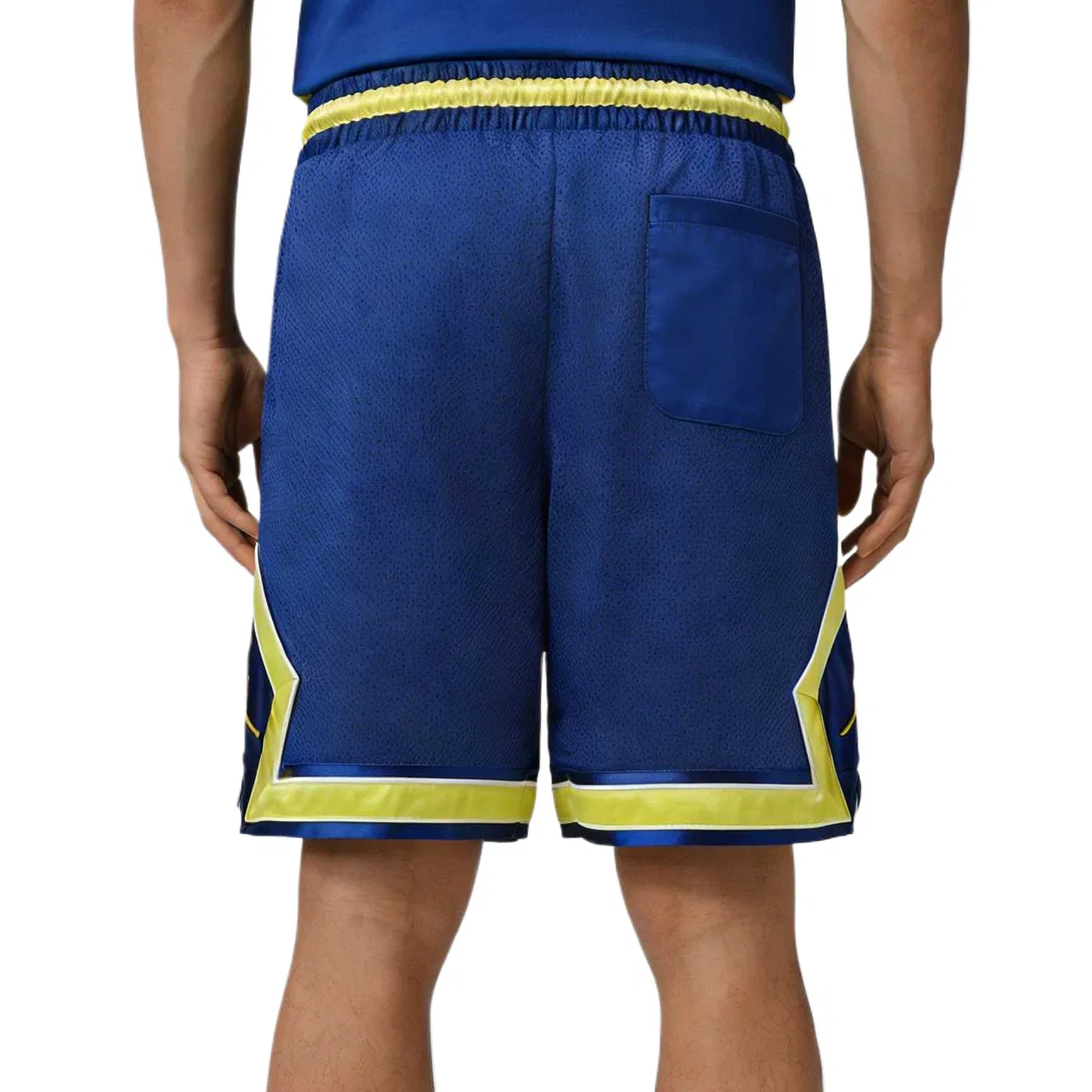Шорты повседневные Diamond для мужчин Jordan, Ancient Royal Blue-Pulse Yellow — фото 3
