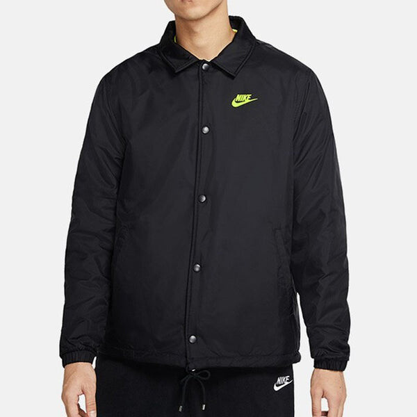 Куртка sportswear coaches reversible fleece jacket men black Nike, черный — фото 2