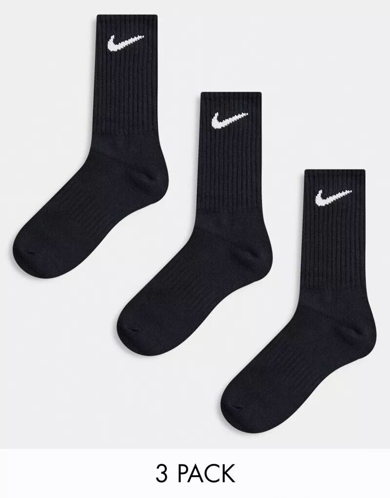 

Набор из 3 легких черных носков Nike