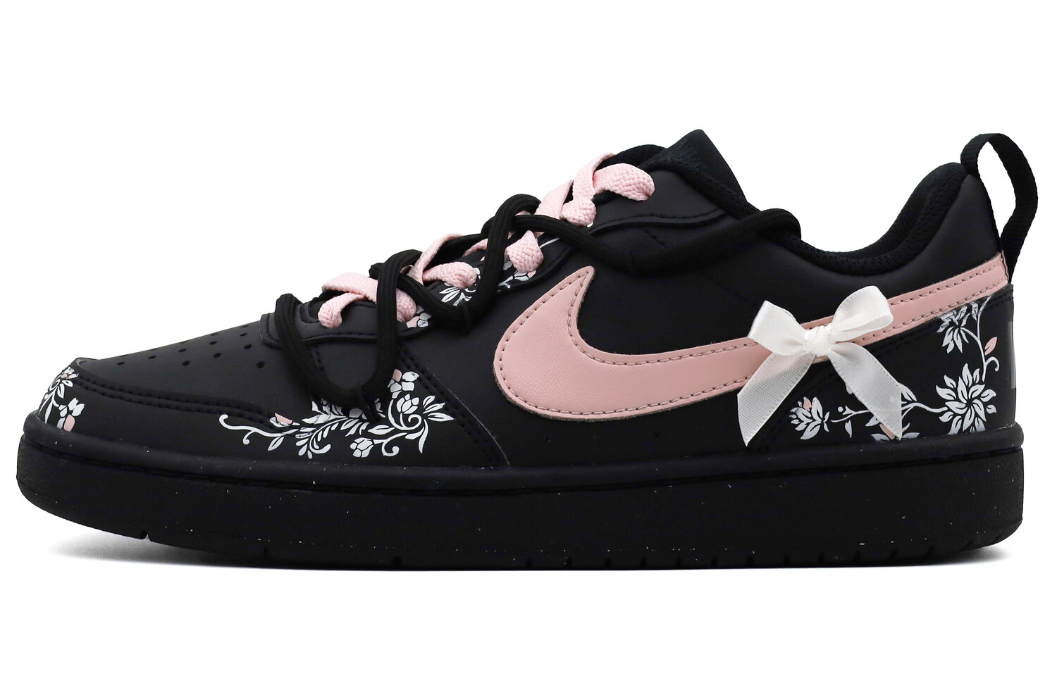 

Кроссовки Nike Court Borough Skateboarding Shoes Women's Low-top Black/powder, черный