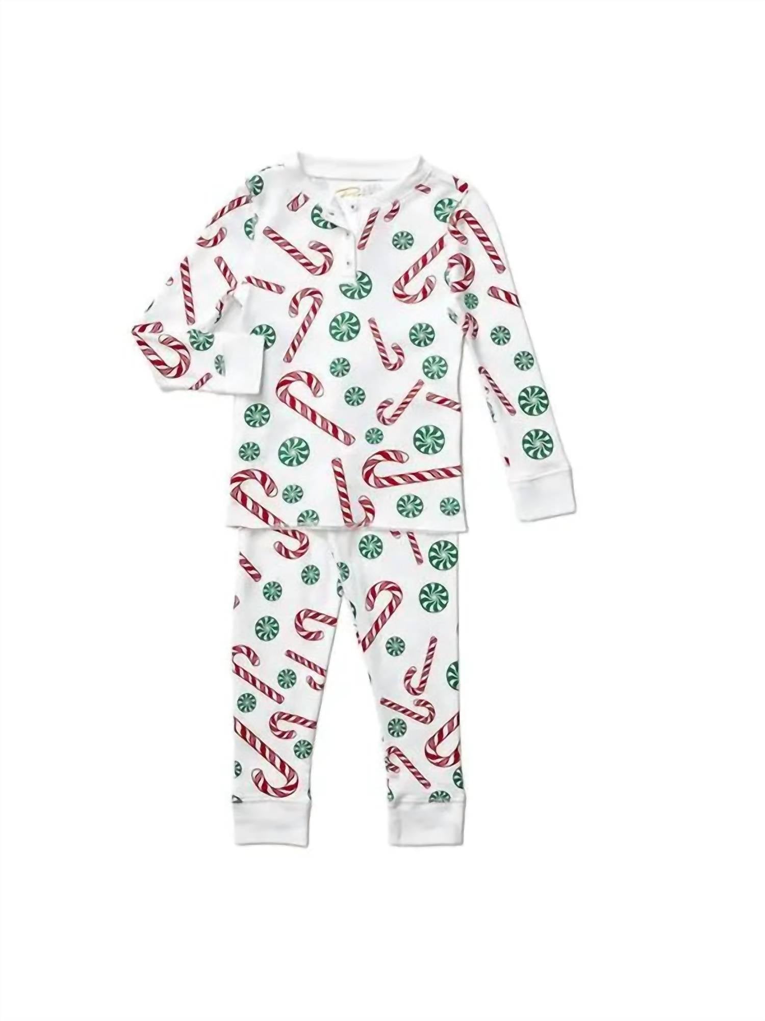 

Детская рождественская пижама Pima цвета Candy Cane Petidoux