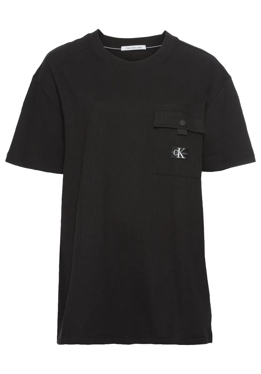 

Футболка Calvin Klein Jeans Plus "PLUS TEXTURE POCKET SS TEE", большие размеры, цвет Ck Black