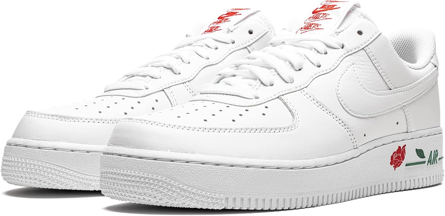 Мужские кроссовки Nike Air Force 1, белый/красный/зеленый — фото 2
