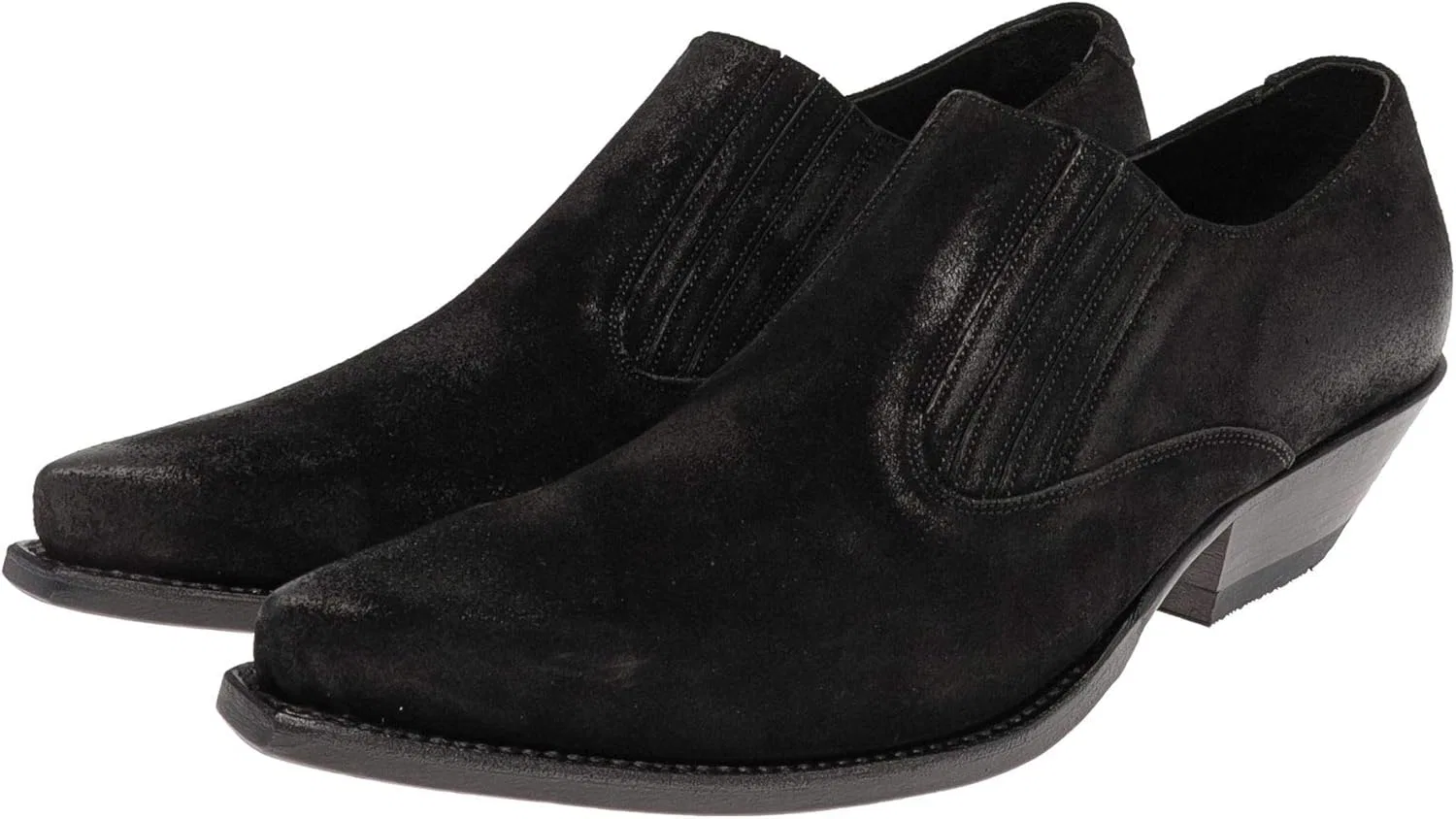 FB Fashion Boots RICO Мужские кожаные низкие ботинки в стиле вестерн Черные — фото 2
