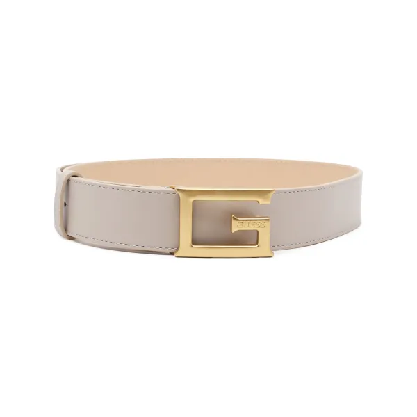 

Кожаный ремень Guess, бежевый