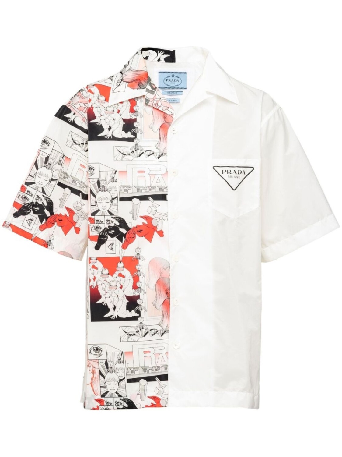 

Рубашка Double Match Re-Nylon Prada, белый