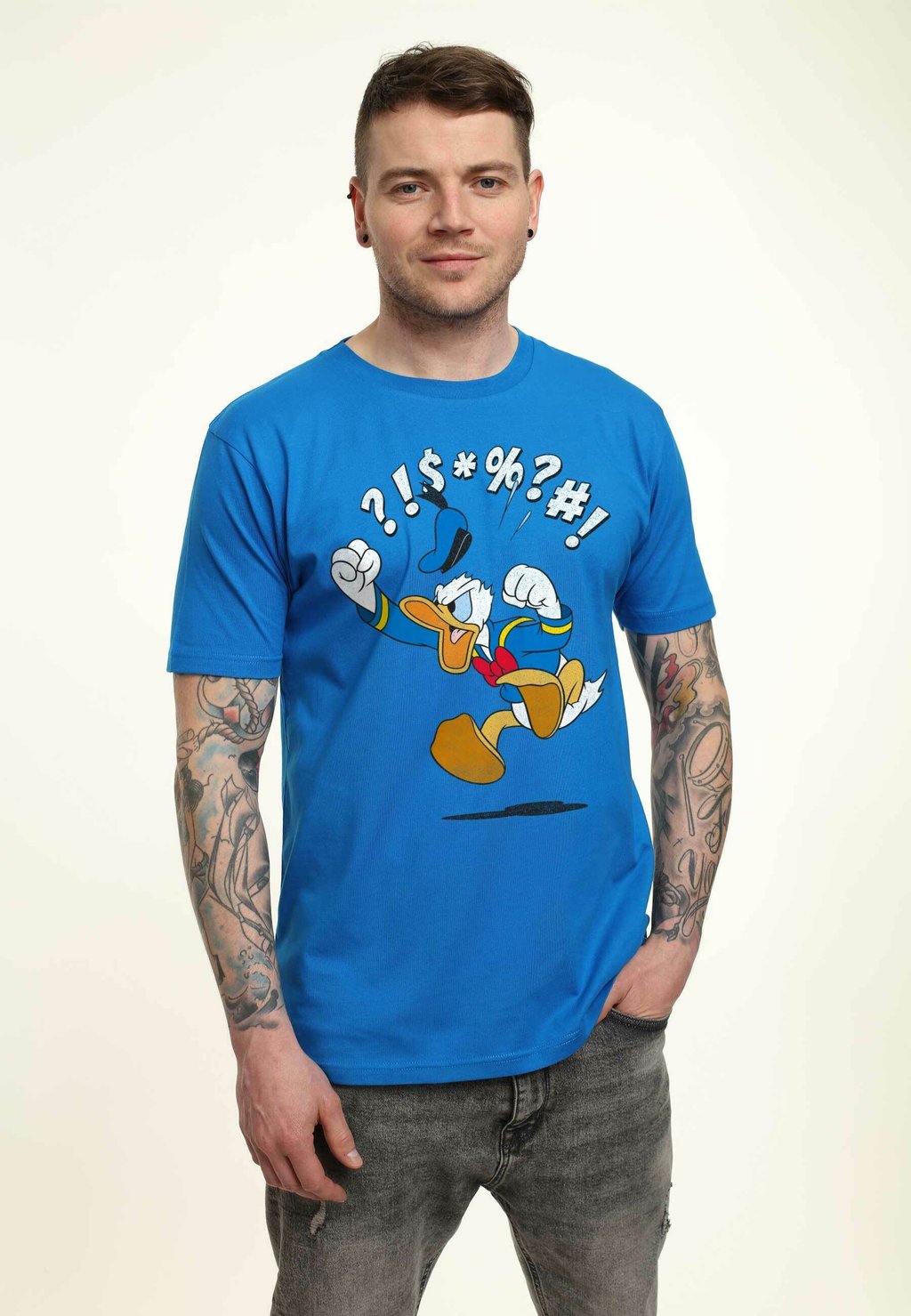 

Футболка с принтом Mickey Classic Donald Jump Unisex Disney, цвет bright blue