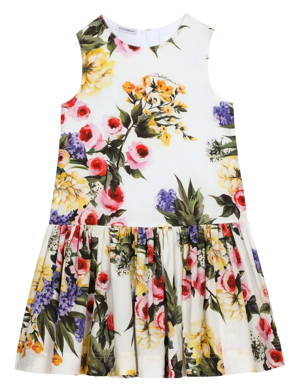 

Платье с принтом Giardino Dolce & Gabbana Kids, белый