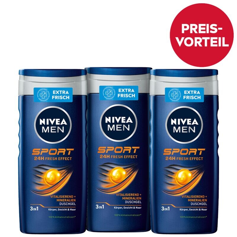 

Набор спортивных гелей для душа NIVEA, 450 ml