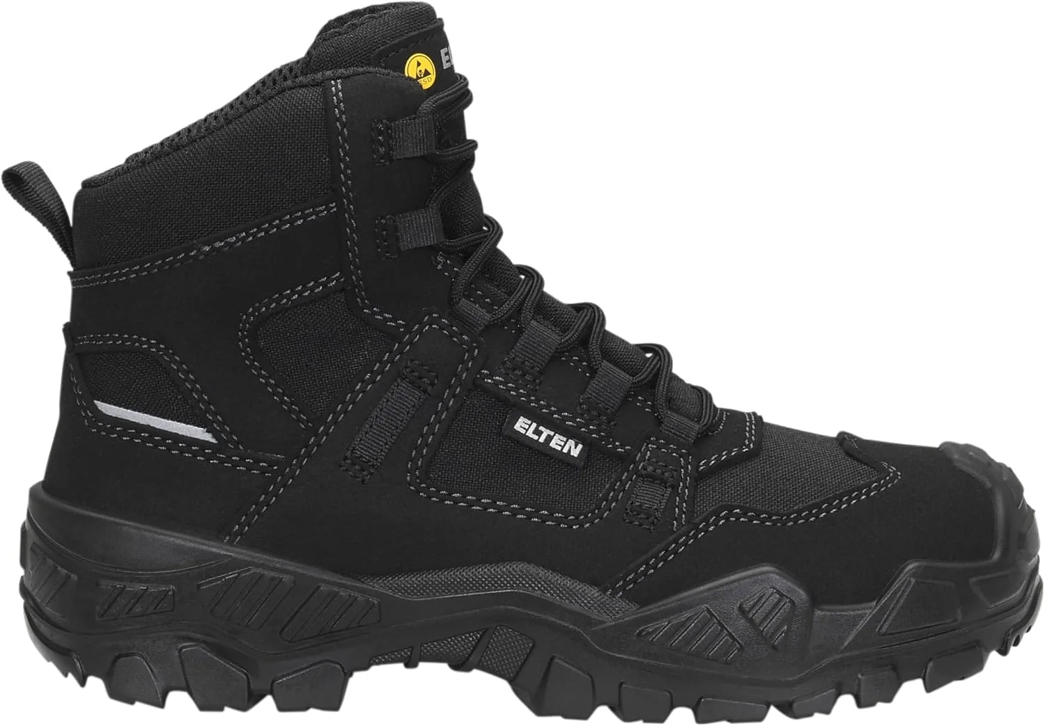 Защитные ботинки ELTEN Unisex Mike Black Mid Esd S3s, черный — фото 2