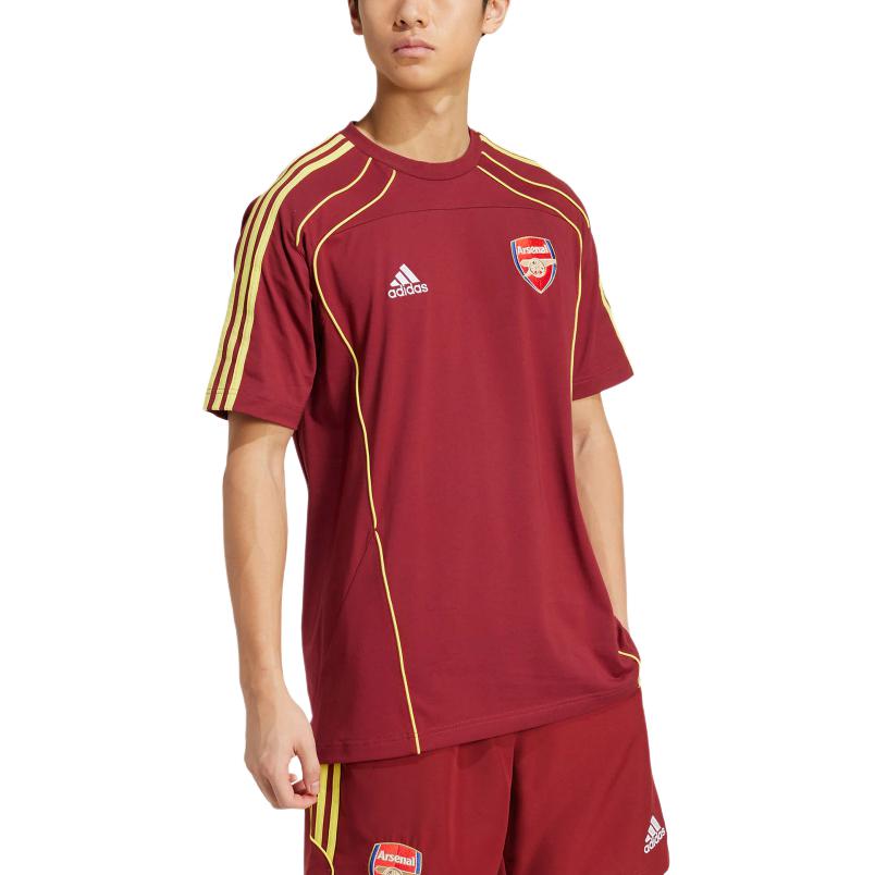 Adidas Футболка Arsenal мужская элегантная темно-красновато-фиолетовая — фото 3