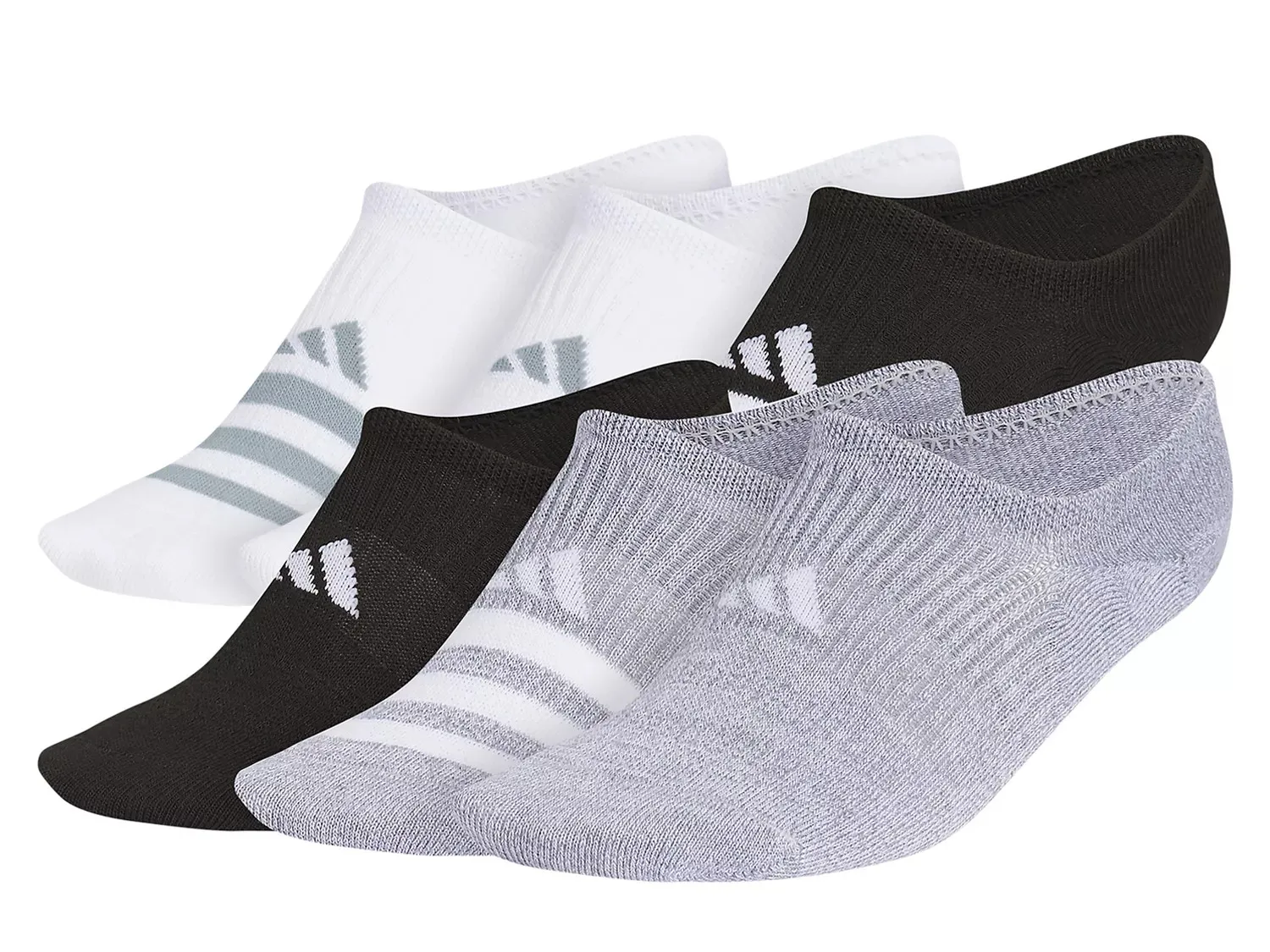 

Носки женские Adidas Superlite 3.0 No Show - 6 пар, белые/серые/черные