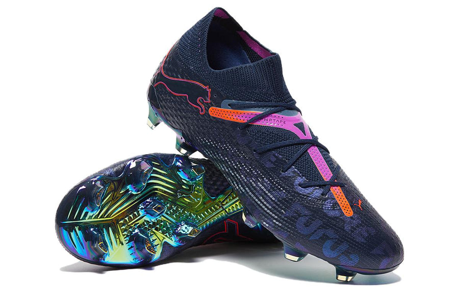 Кроссовки PUMA Future 7 Ultimate FG/AG Soccer Cleats 'Navy Pink Red', синий — фото 4