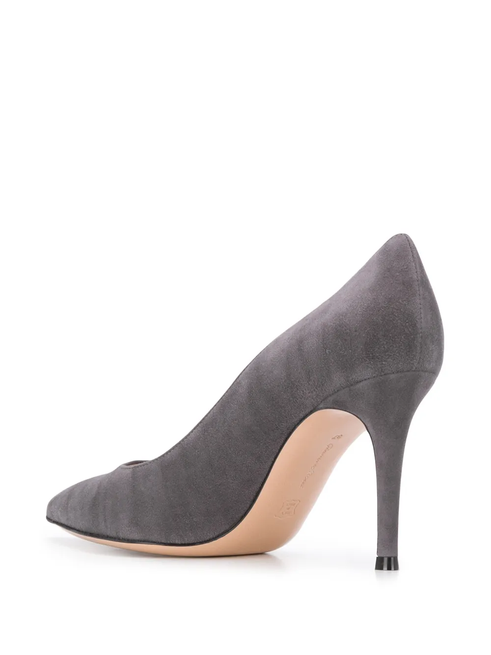 Туфли-лодочки с заостренным носком Gianvito Rossi, серый — фото 3