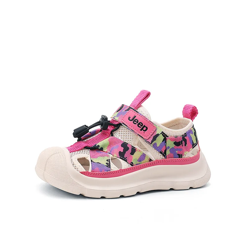 Дышащие сандалии на низком ходу для детей Jeep, Camouflage Pink