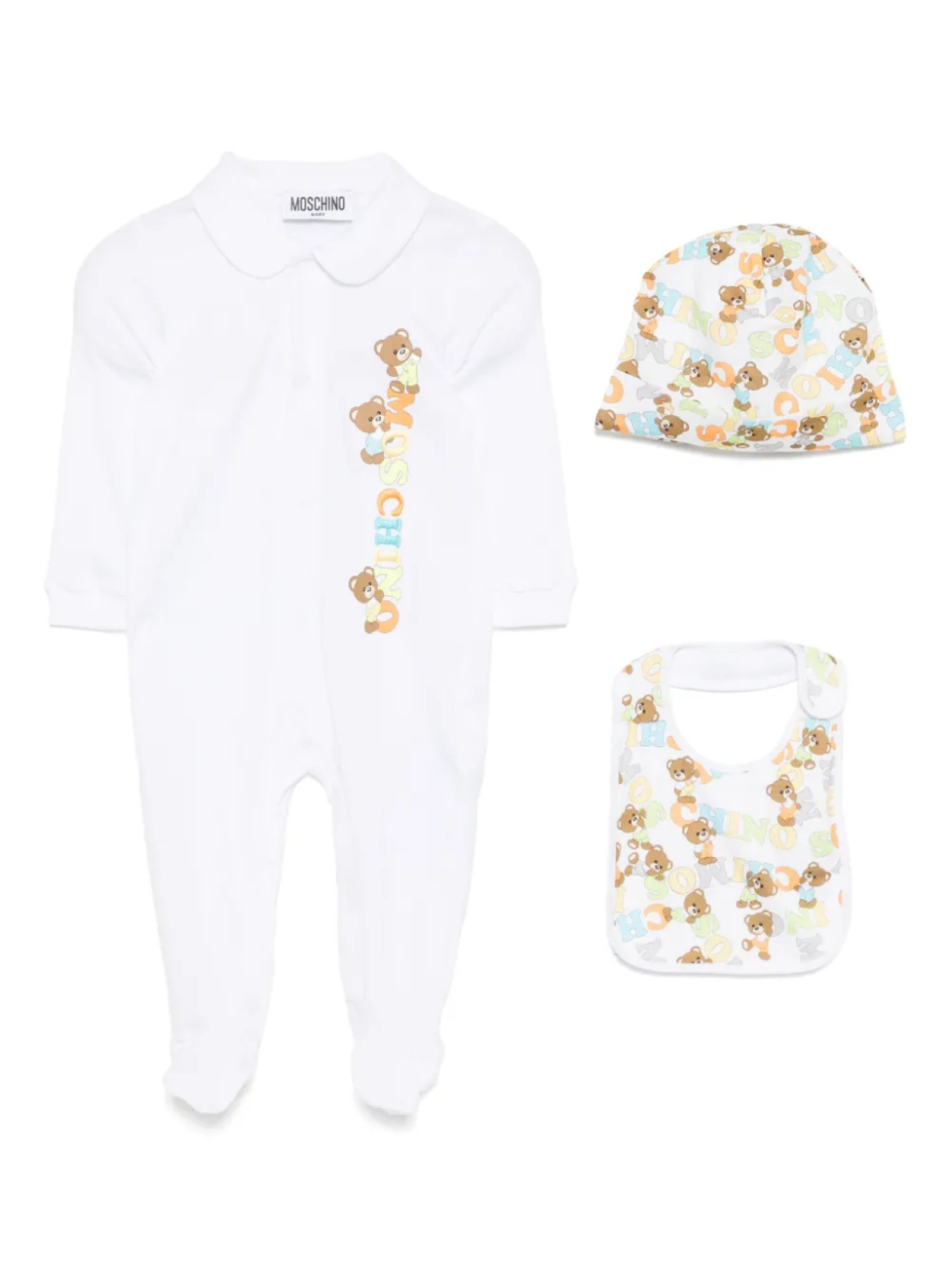 

Moschino Kids комплект из трех предметов с графичным принтом, нейтральный