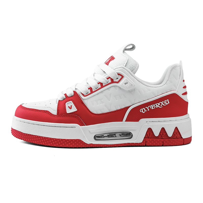 

Кроссовки Waison V.YERXU Skateboarding Shoes Unisex Low-top White/Red, белый/красный