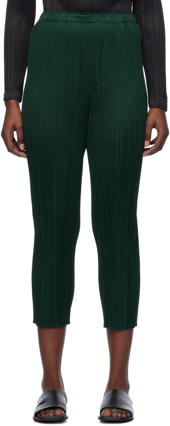 

Зеленые брюки Basic Pleats Please Issey Miyake