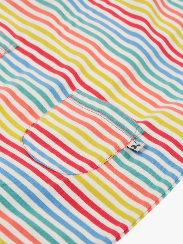 Детский комбинезон из органического хлопка в полоску baby dory rich Frugi, цвет Cornflower Rainbow — фото 3
