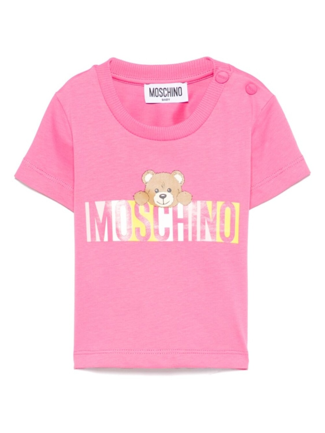 

Футболка с логотипом Moschino Kids, розовый