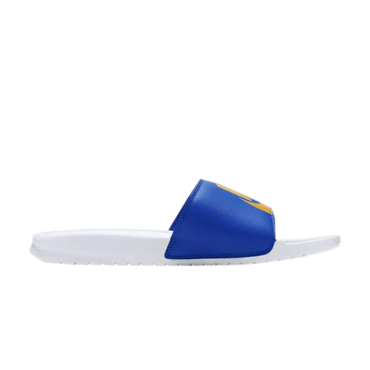

Сандалии Nike Benassi JDI Print 'White Royal Gold', синий
