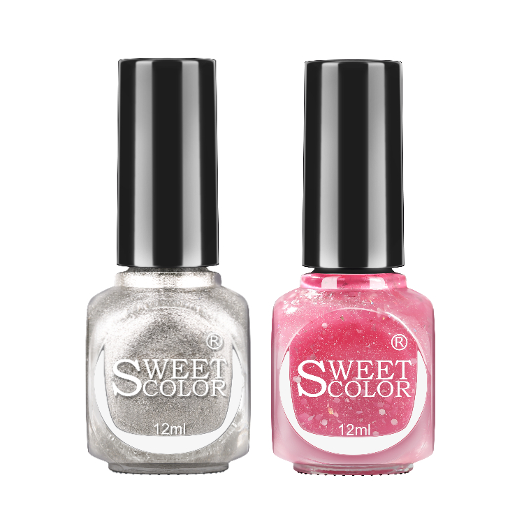 

Водный лак для ногтей без запаха, стойкий, без сушки в лампе, быстросохнущий SH510+SH694/Mermaid Hime 12мл*2 SweetColor